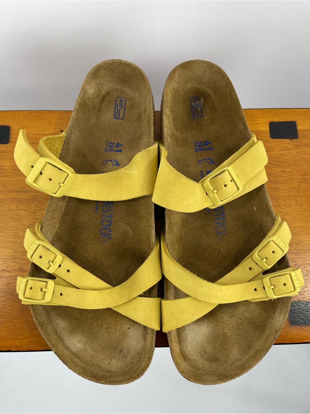 Birkenstock Franca Soft Footbed Popcorn Yellow Sandal Sz 41 (10-10.5)